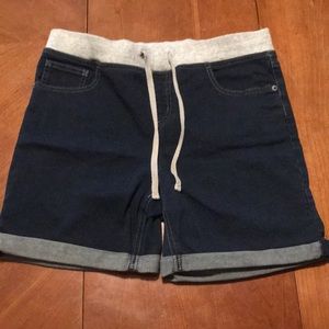Girls Justice Waistband Dark Blue Shorts